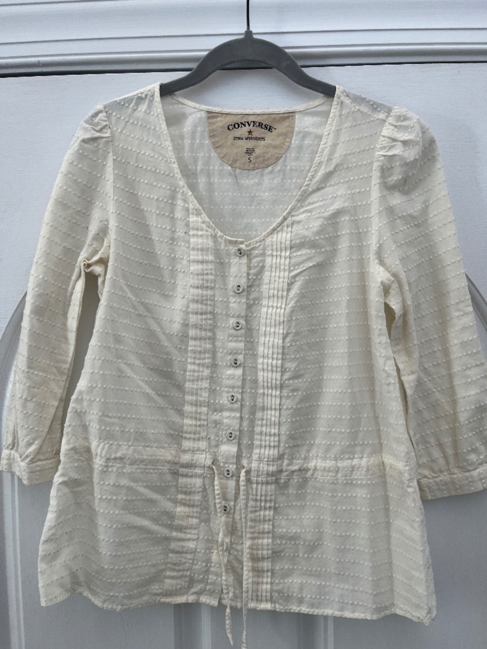 Converse by John Varvatos - 3/4 Sleeve Cream Top